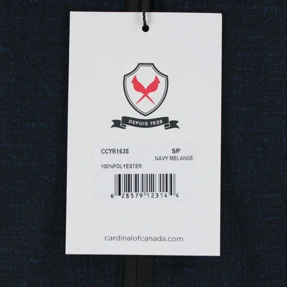 Cardinal of Canada NWT Polyester Hooded Jacket Size Small US In Blue Melange